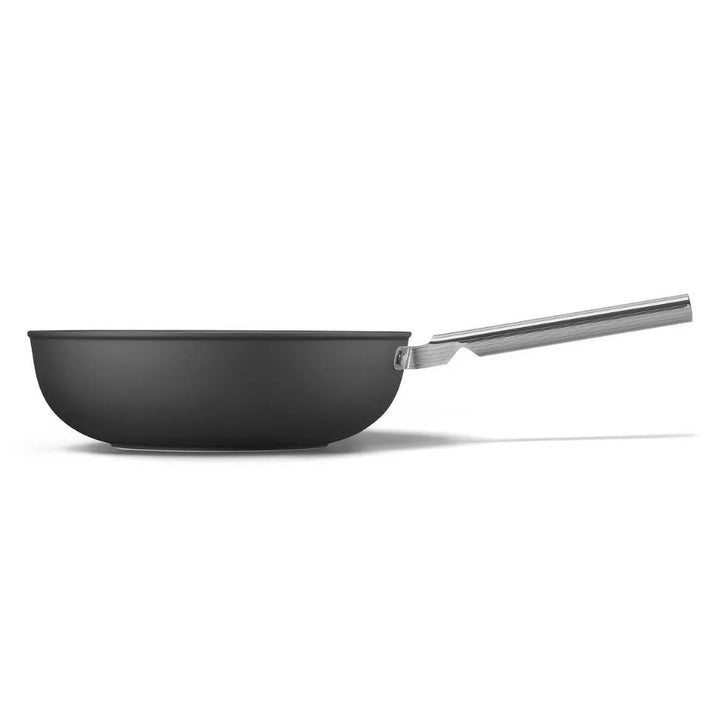 Tigaie Wok neagra 30 cm, 5.3 L, CKFW3001BLM, Smeg