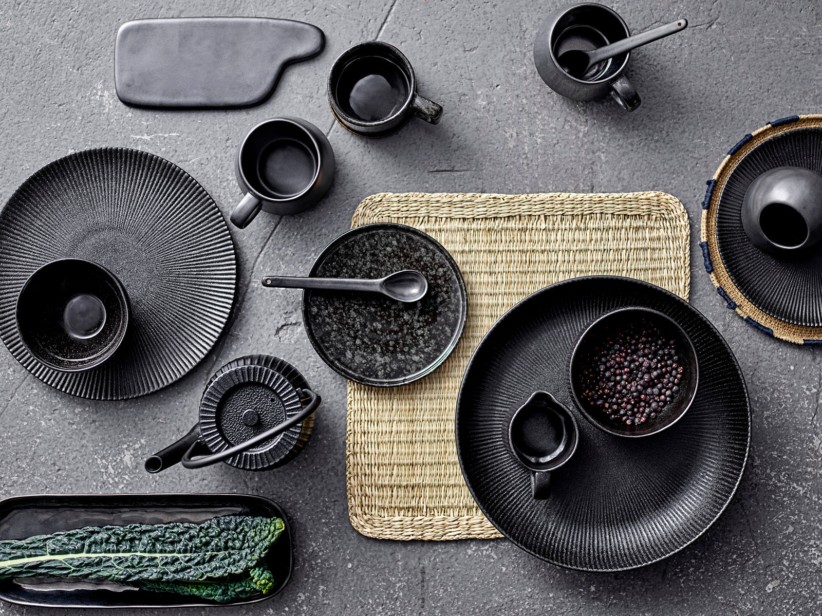 Bol Ceramică Negru Bloomingville - Imagine 2