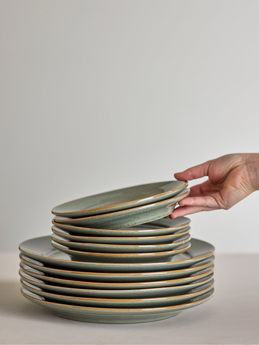Farfurie Ceramică Verde Bloomingville - Imagine 4