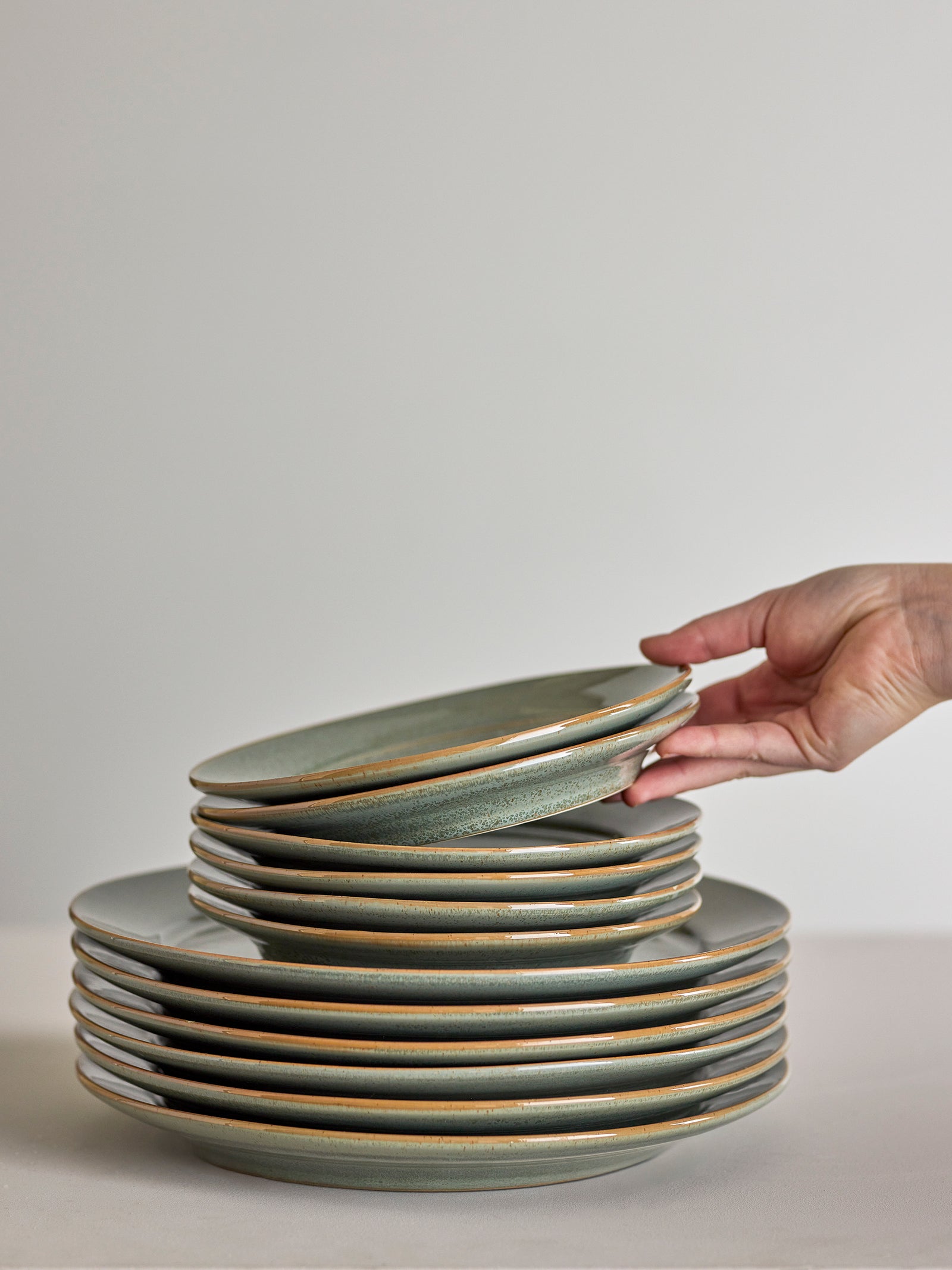 Farfurie Ceramică Verde Bloomingville - Imagine 4