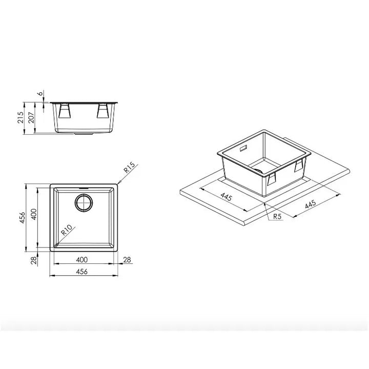 Chiuveta de bucatarie alba, VZP45B, Smeg