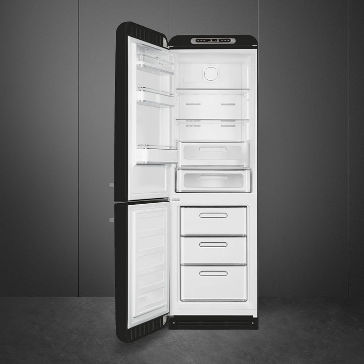 Combina frigorifica retro stanga negru, FAB32LBL5, Smeg