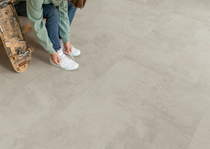 Parchet laminat Muse Ciment cu aspect gri MUS5488 8/32 AC4, Quick Step