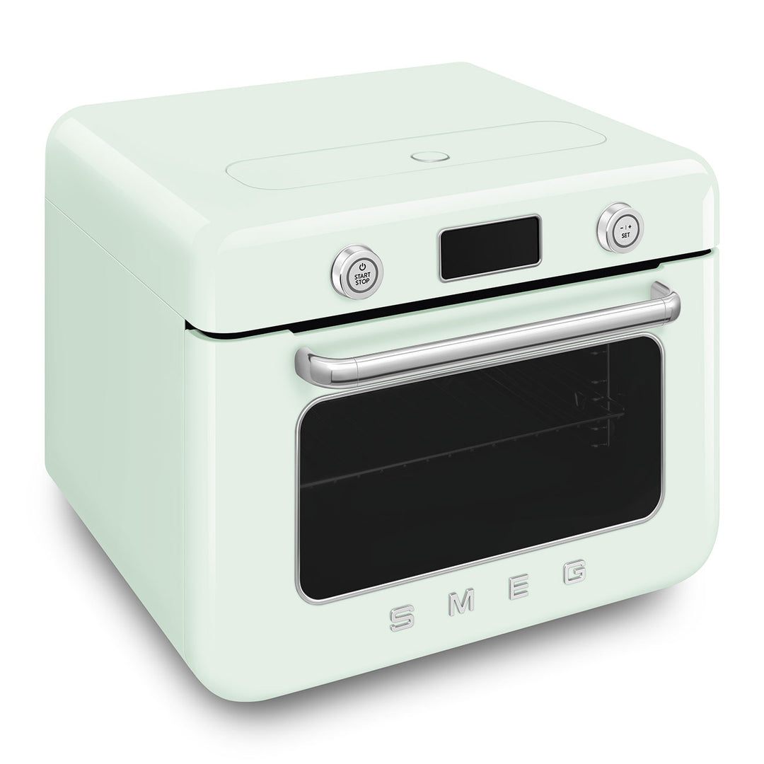 Mini cuptor verde pastel cu aburi, COF01PGEU, Smeg