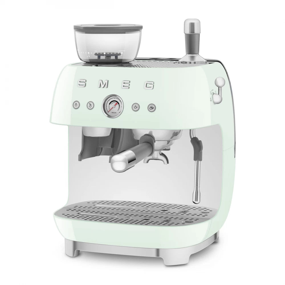 Espressor manual verde pastel 50's Style, EGF03PGEU, Smeg