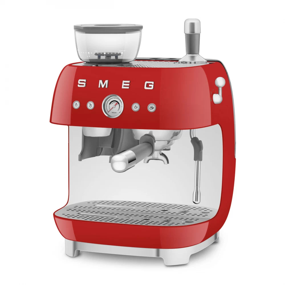 Espressor manual rosu 50's Style, EGF03RDEU, Smeg