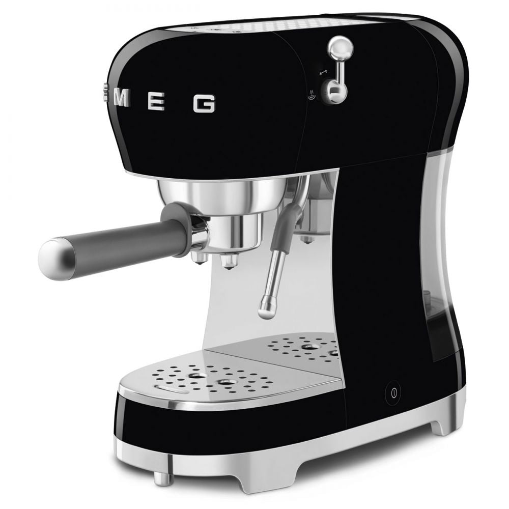 Espressor negru de cafea ECF02BLEU, Smeg