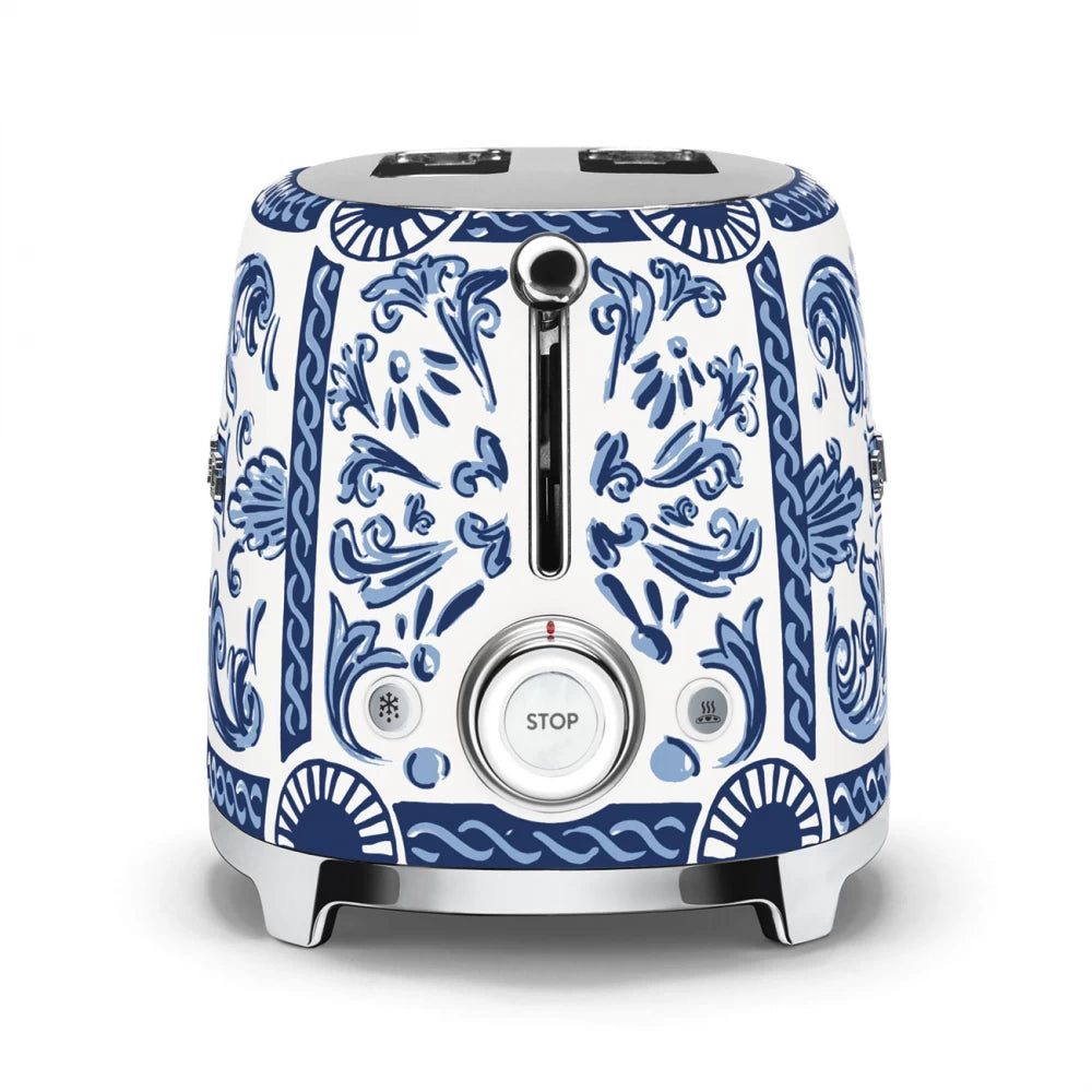 Prajitor de paine Smeg Dolce&Gabbana TSF01DGBEU, Blu mediterraneo