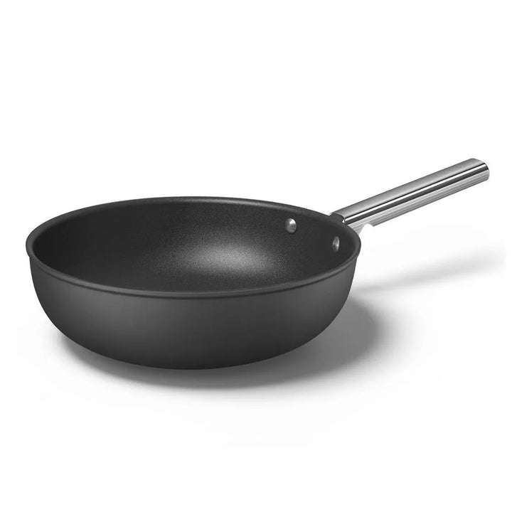 Tigaie Wok neagra 30 cm, 5.3 L, CKFW3001BLM, Smeg