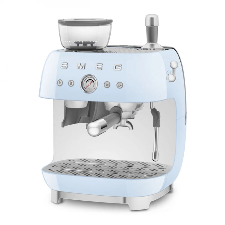 Espressor manual albastru pastel 50's Style, EGF03PBEU, Smeg