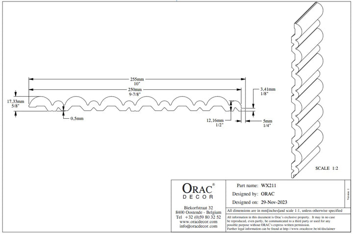 Panou Flex decorativ 3D Alb WX211F, Orac