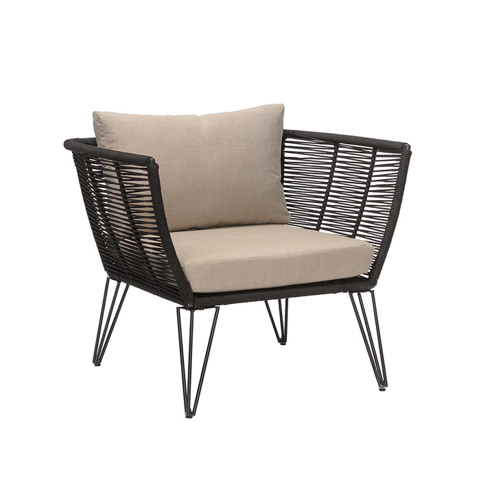 Fotoliu Lounge Negru Metal Bloomingville - Imagine 2
