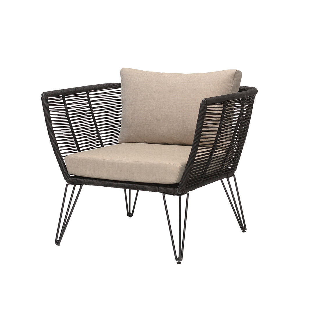 Fotoliu Lounge Negru Metal Bloomingville - Imagine 4