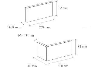 Element Colt Decorativa Country 640 Beton (1mp), Stegu