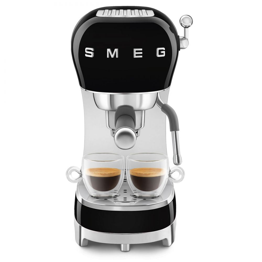 Espressor negru de cafea ECF02BLEU, Smeg