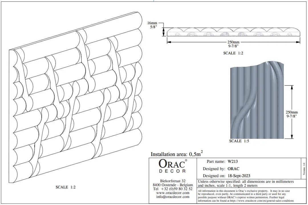 Panou decorativ 3D Alb W213, Orac