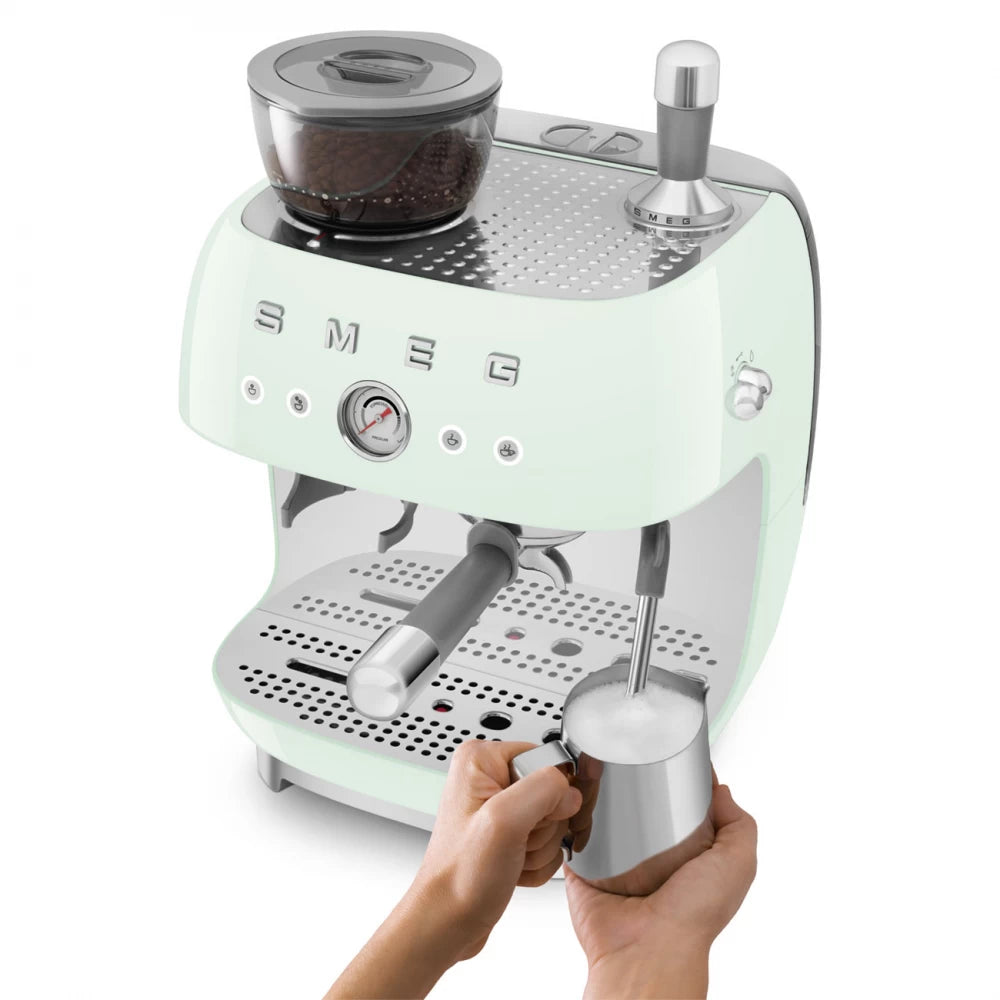 Espressor manual verde pastel 50's Style, EGF03PGEU, Smeg