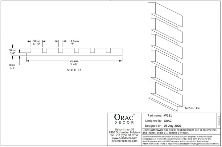 Panou Flex decorativ Bar 3D Alb W111F, Orac