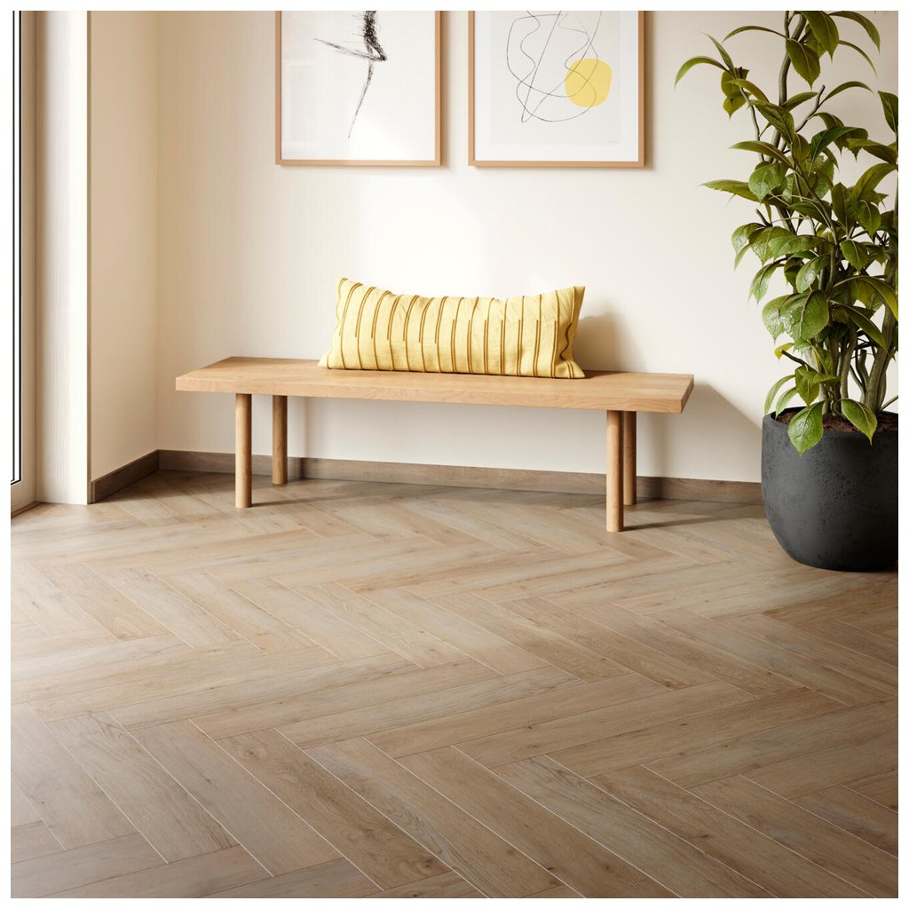 Parchet SPC Herringbone Faro 6mm, Zenn Comfort 55, Berry Alloc