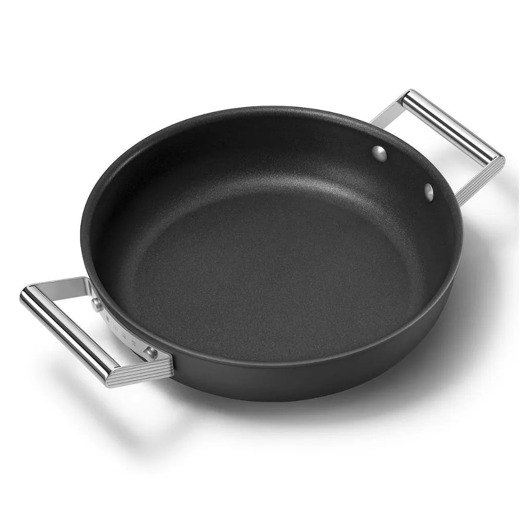 Tigaie din aluminiu, neagra pentru servire 28 cm, 3.7 l, CKFD2811BLM, Smeg