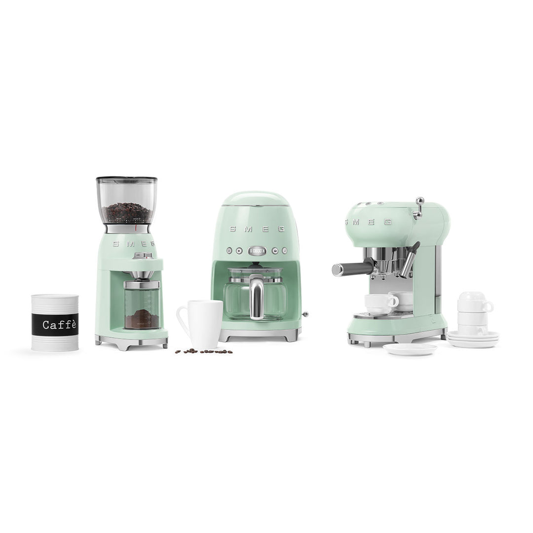 Rasnita de cafea verde smarald, CGF01PGEU, Smeg