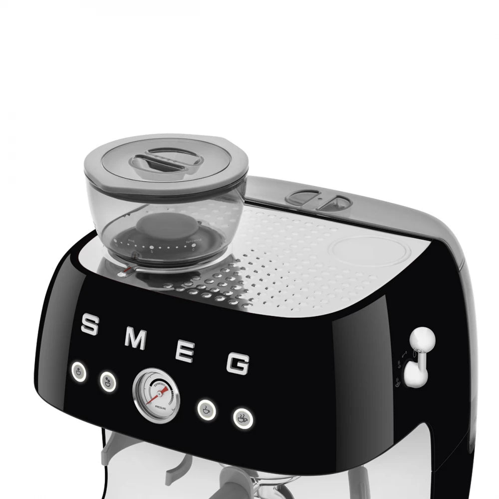 Espressor manual negru 50's Style, EGF03BLEU, Smeg