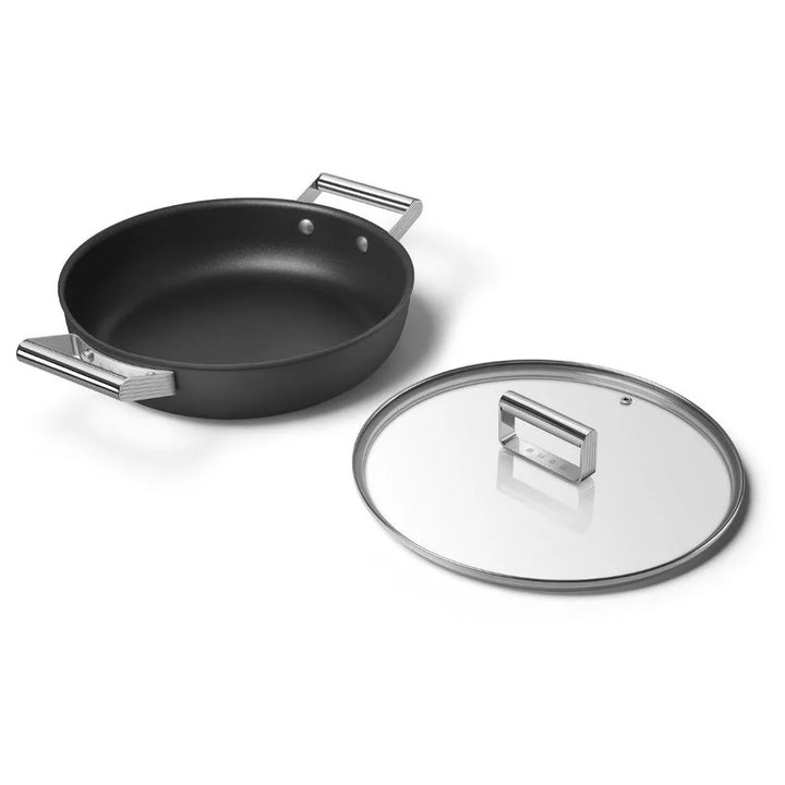 Tigaie din aluminiu, neagra pentru servire 28 cm, 3.7 l, CKFD2811BLM, Smeg