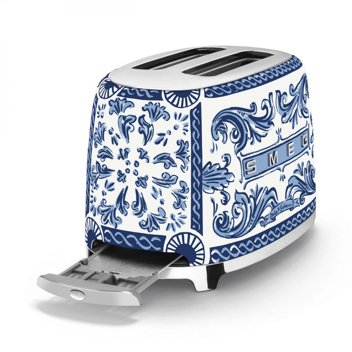 Prajitor de paine Smeg Dolce&Gabbana TSF01DGBEU, Blu mediterraneo