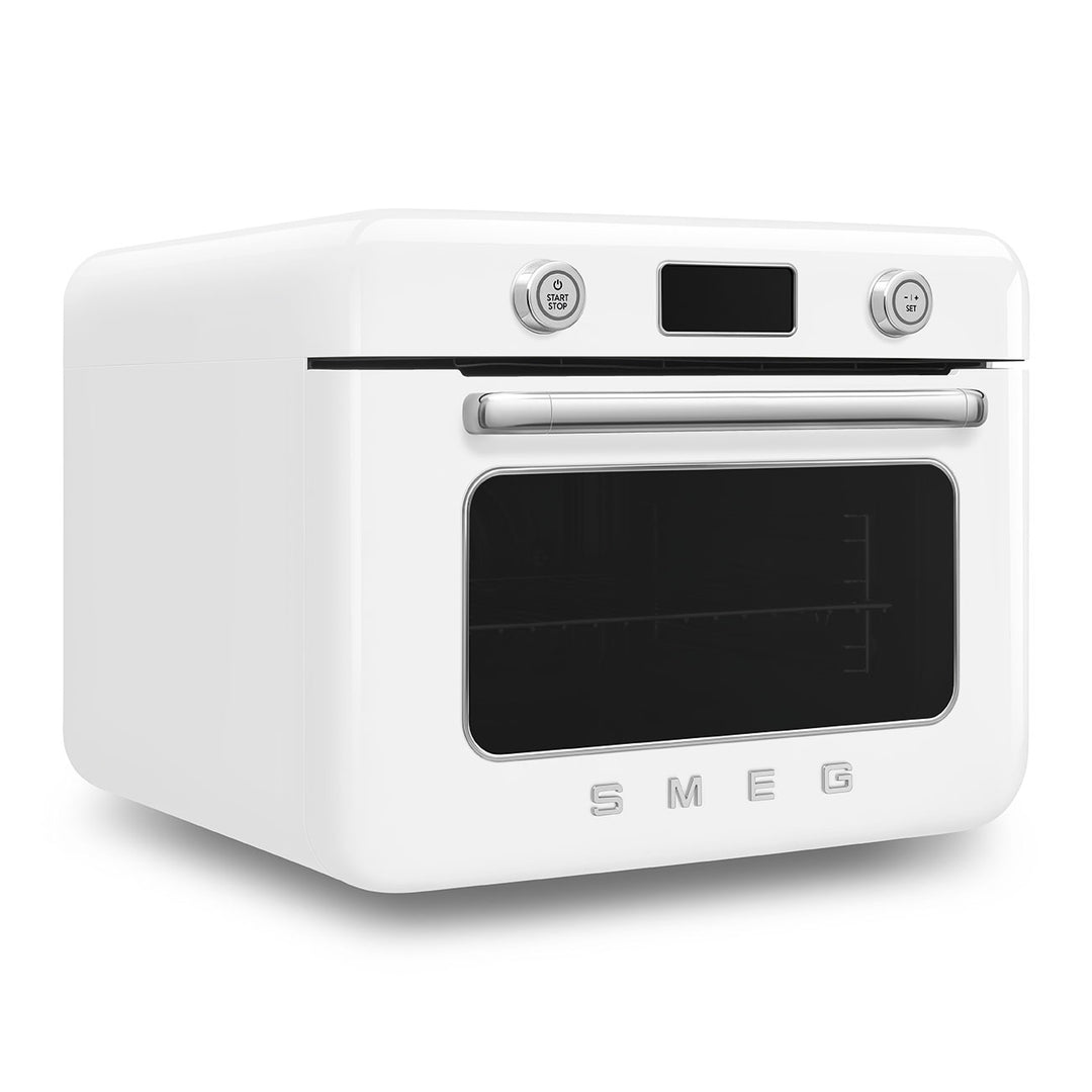 Mini cuptor alb cu aburi, COF01WHEU, Smeg