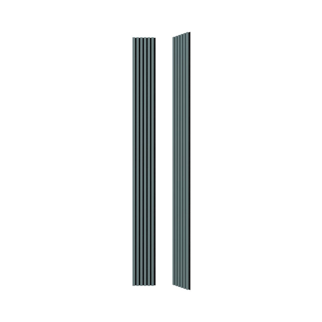 Panou 6 Riflaje Albastru Fumuriu/Negru din Lemn, Linea Acoustic 6