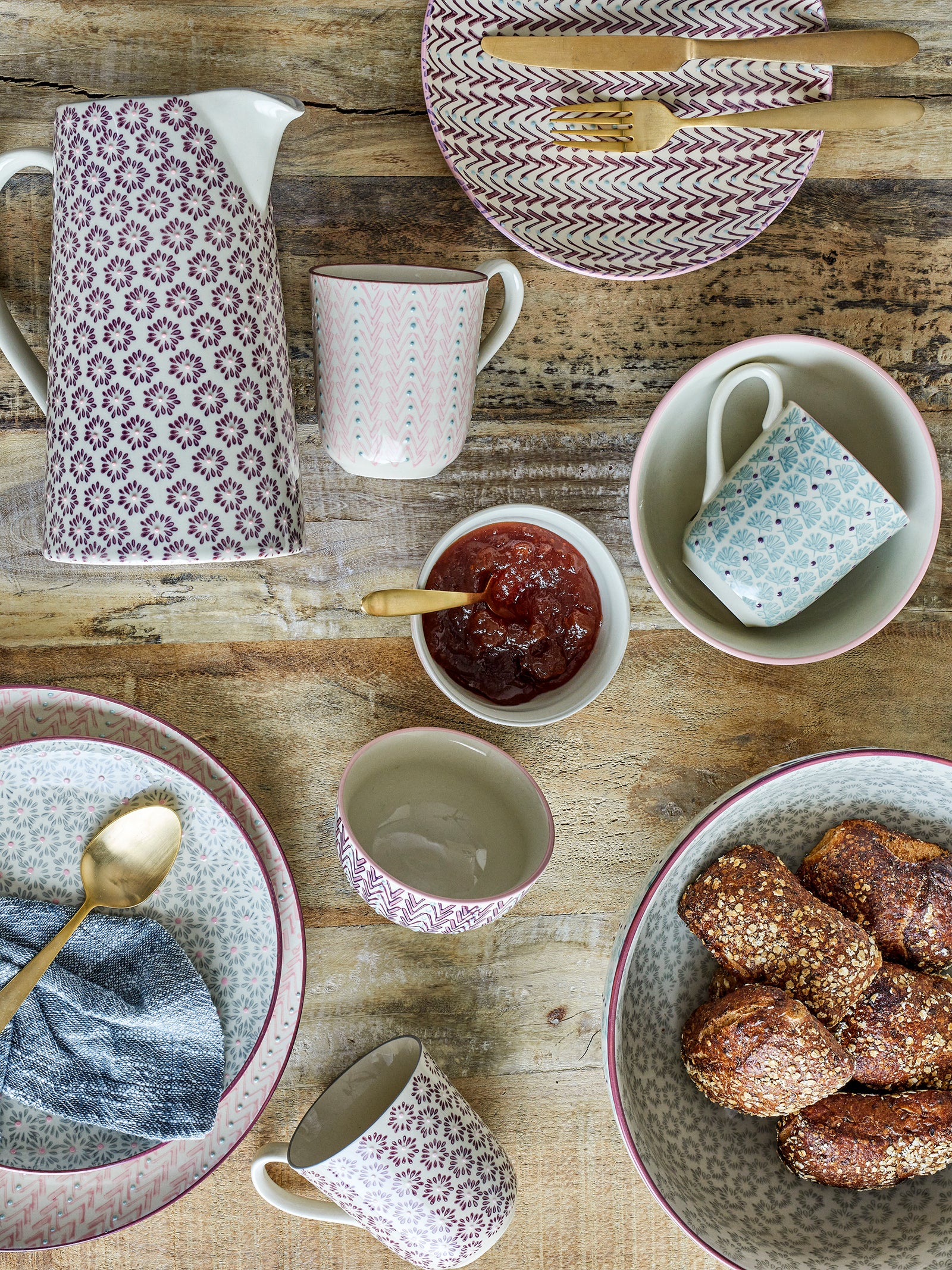 Farfurie Ceramică Multicoloră Bloomingville - Imagine 3