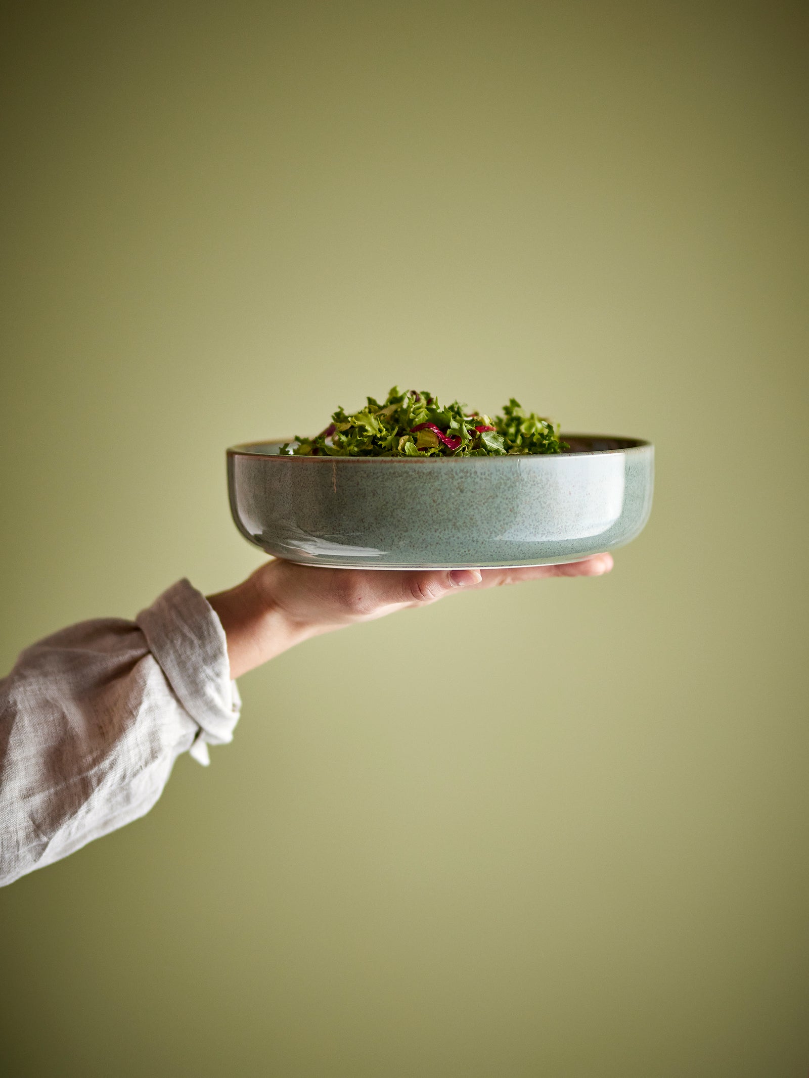 Bol Ceramic Verde Glazură Reactivă Bloomingville - Imagine 2