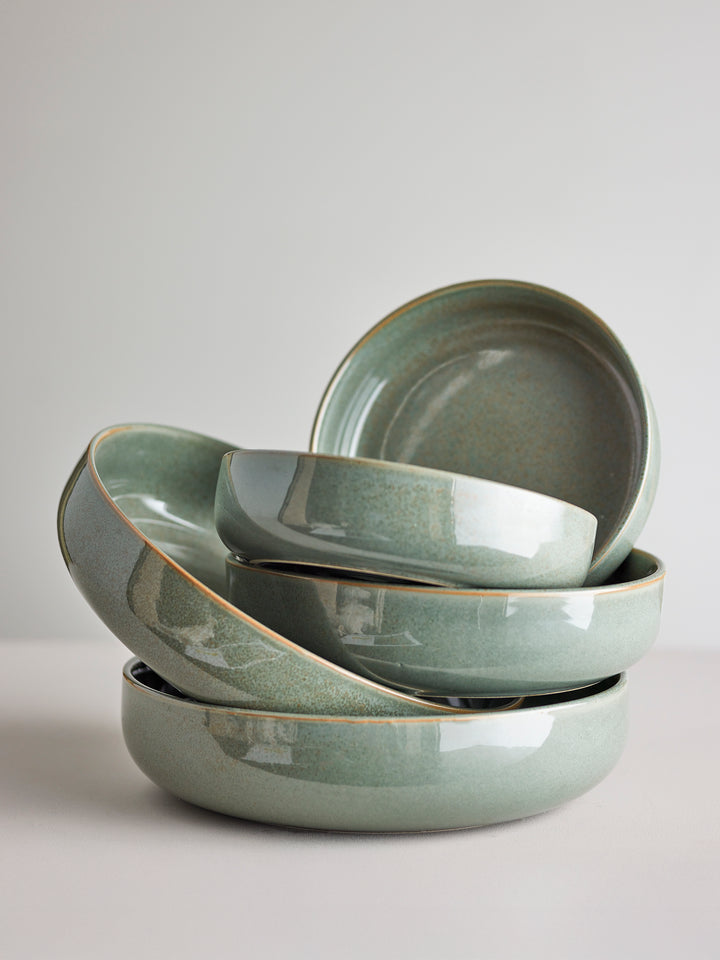 Bol Ceramic Verde Glazură Reactivă Bloomingville - Imagine 3