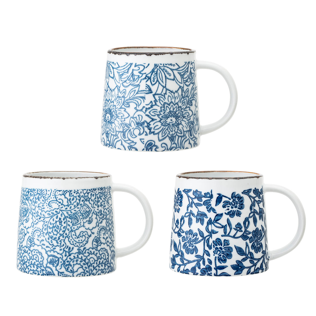 Set Căni Ceramice Albastre Bloomingville - Imagine 1