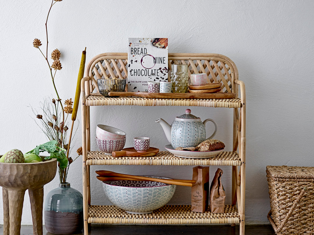 Bol Ceramic Verde Cu Detalii Pictate Bloomingville - Imagine 6