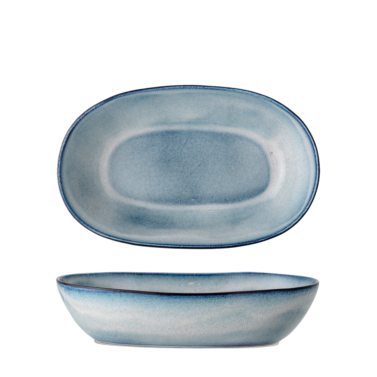 Bol Ceramic Albastru Glazurat Bloomingville - Imagine 1