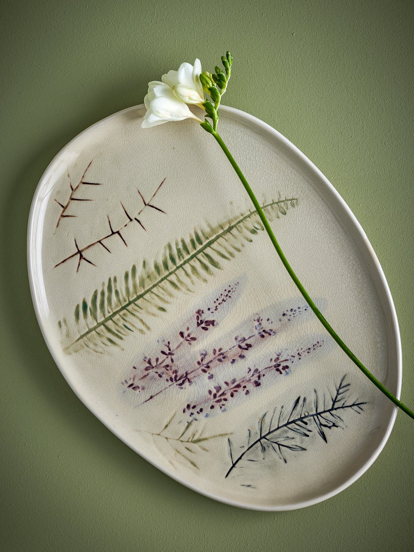 Platou Servire Ceramică Naturală Bloomingville - Imagine 4