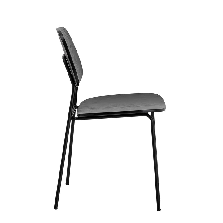 Scaun Dining Negru Placaj Bloomingville - Imagine 2
