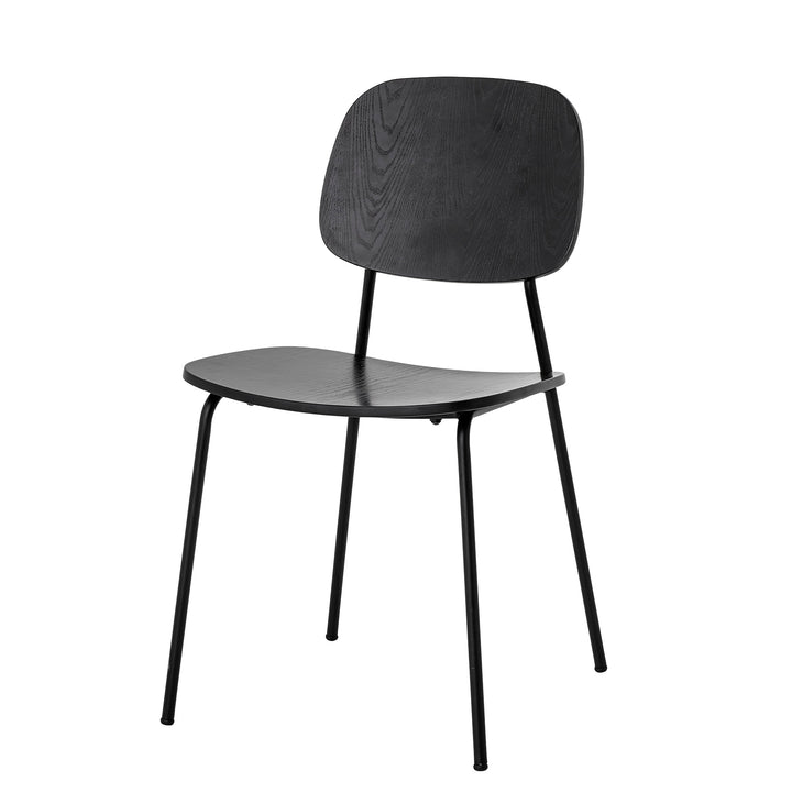 Scaun Dining Negru Placaj Bloomingville - Imagine 3