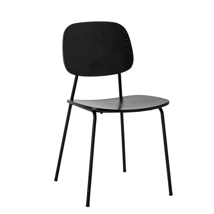 Scaun Dining Negru Placaj Bloomingville - Imagine 4