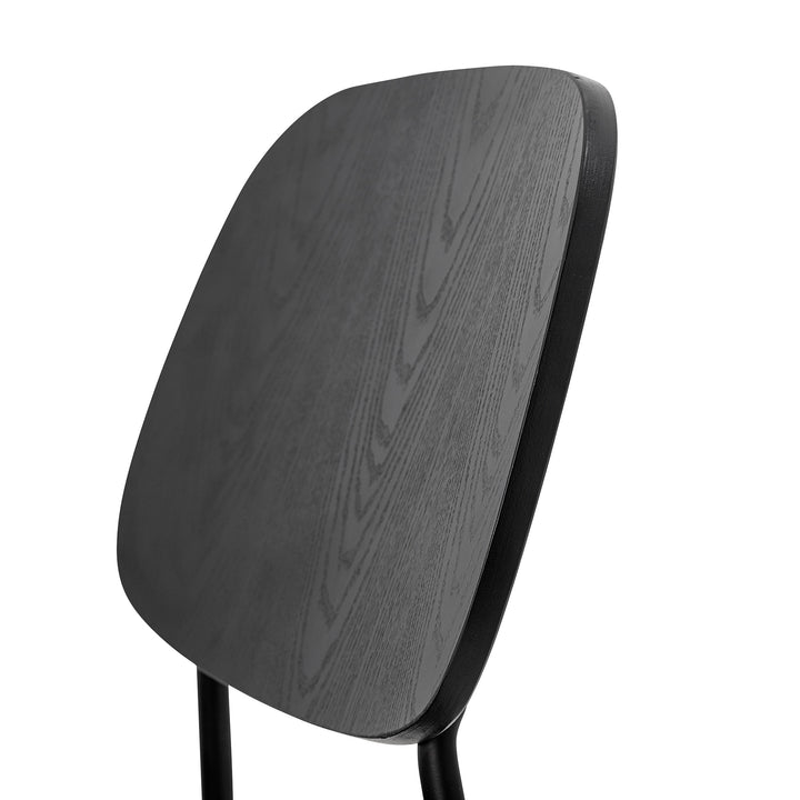 Scaun Dining Negru Placaj Bloomingville - Imagine 5