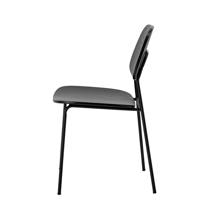 Scaun Dining Negru Placaj Bloomingville - Imagine 6