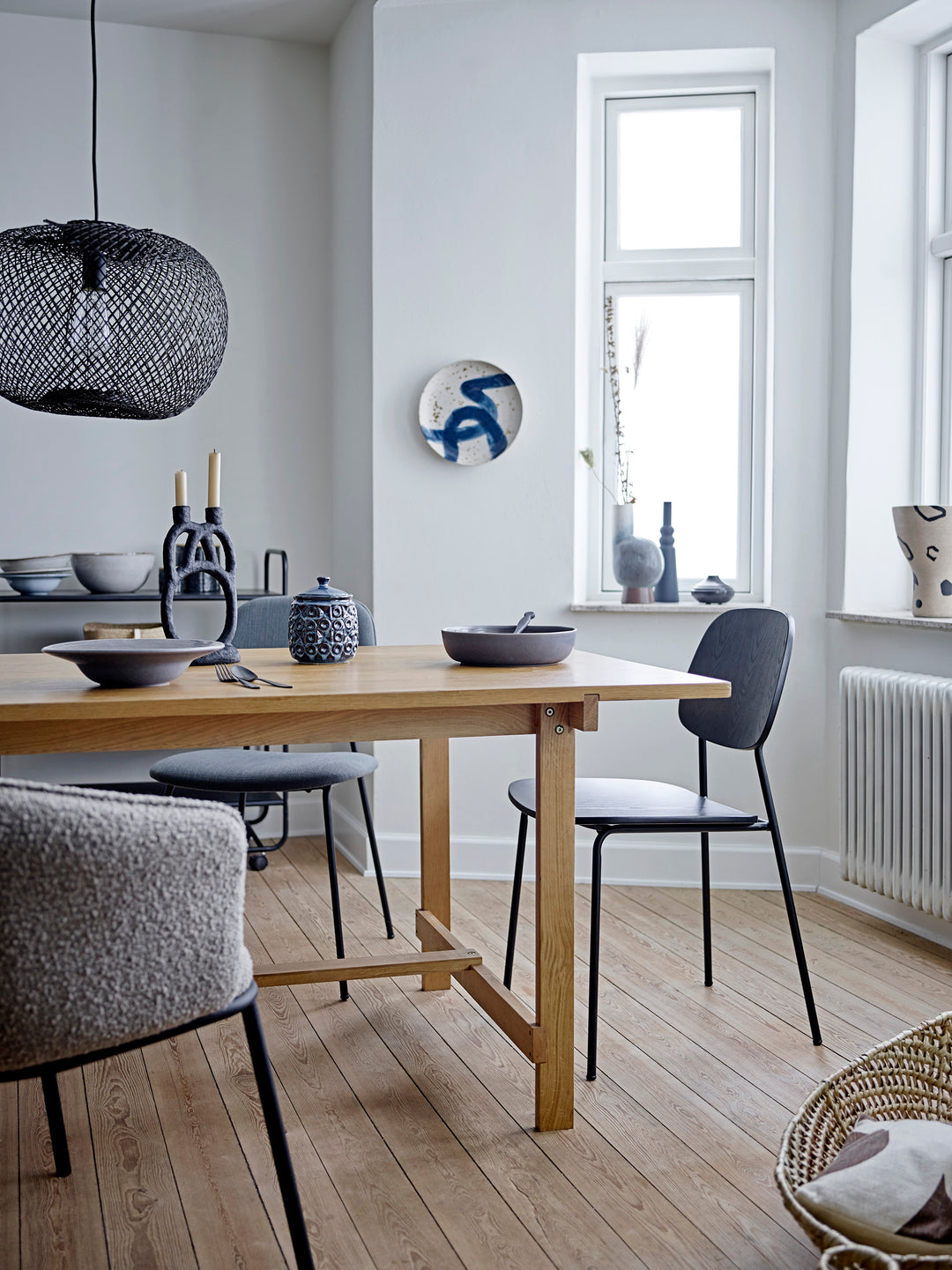 Scaun Dining Negru Placaj Bloomingville - Imagine 11