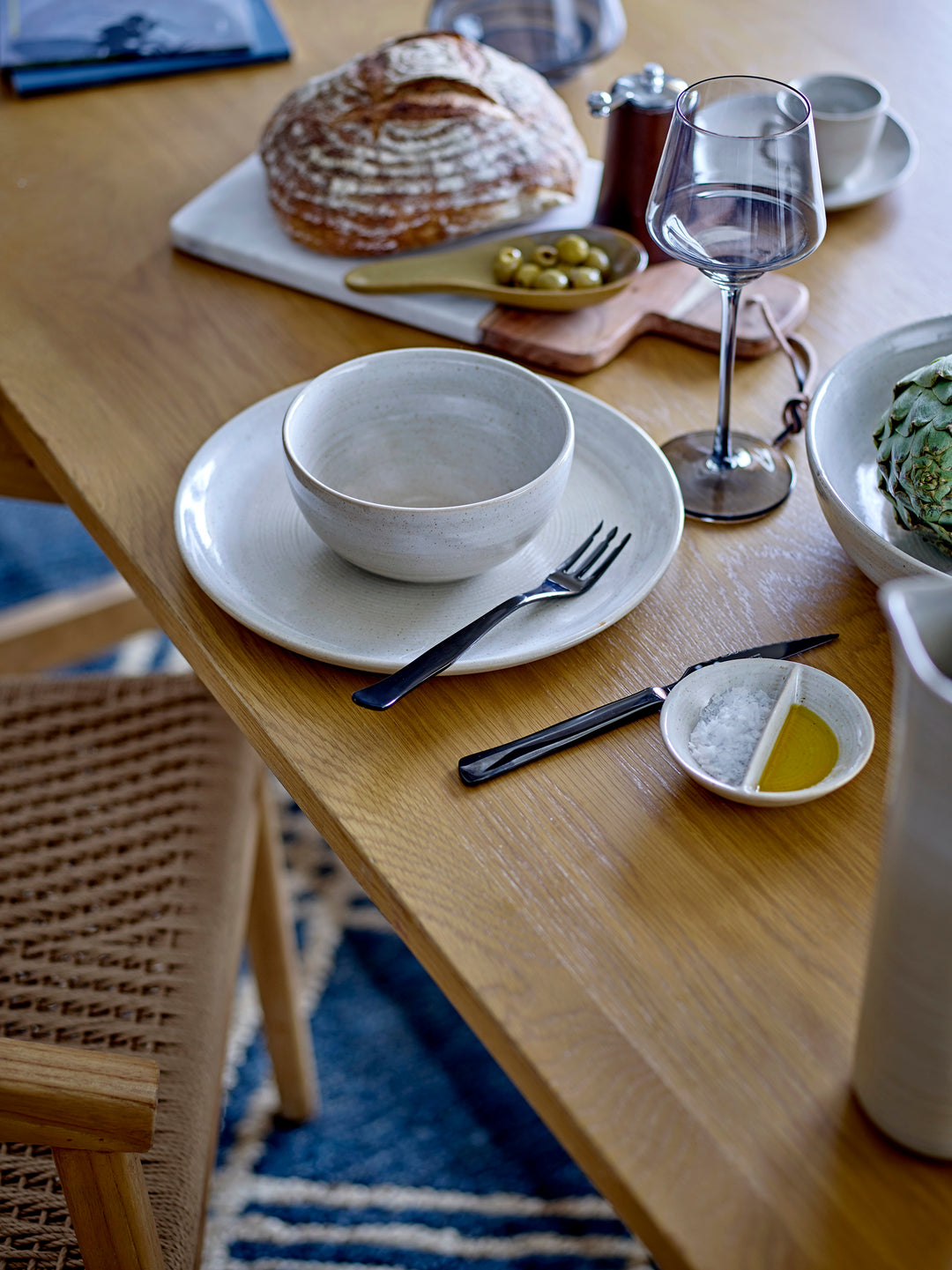 Bol Ceramic Gri Bloomingville - Imagine 5