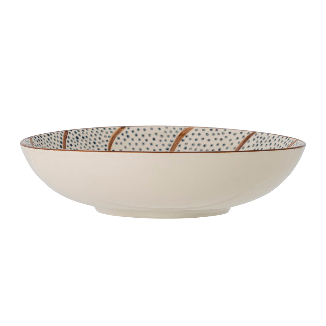 Bol Ceramic Maro Decorat Manual Bloomingville - Imagine 3