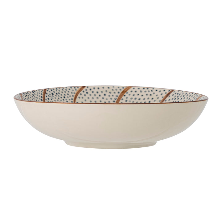 Bol Ceramic Maro Decorat Manual Bloomingville - Imagine 3