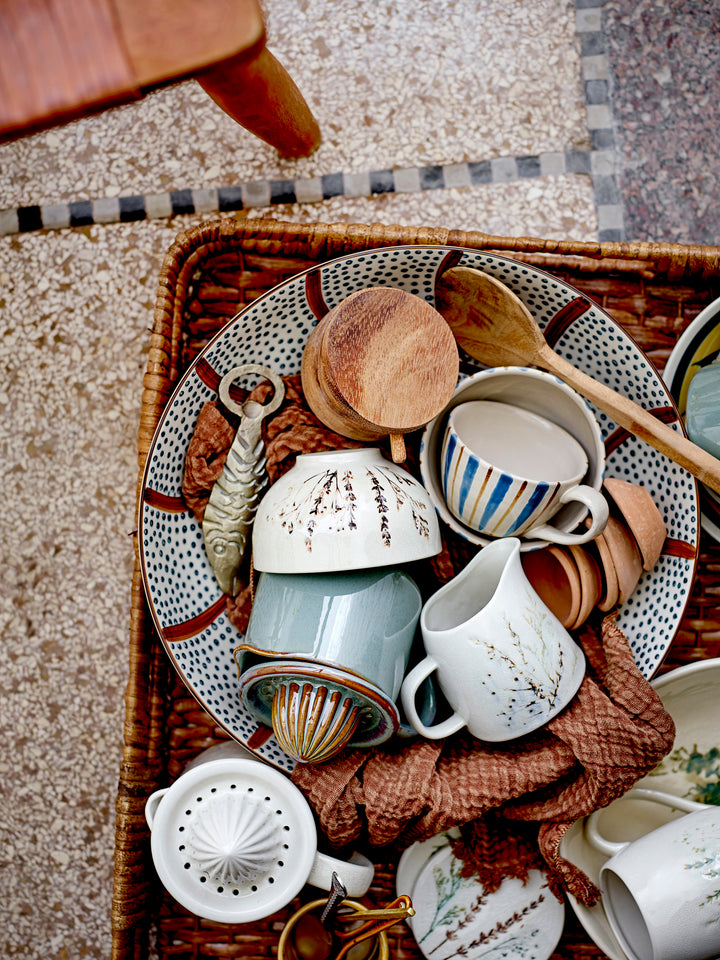 Bol Ceramic Maro Decorat Manual Bloomingville - Imagine 5