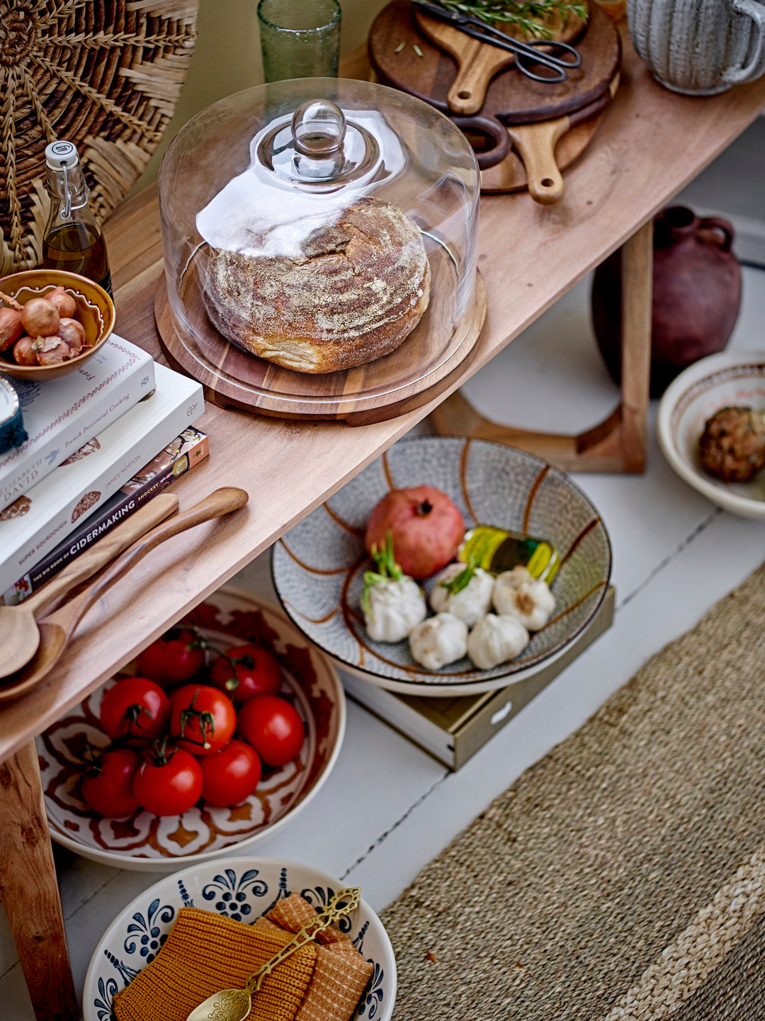 Bol Ceramic Maro Decorat Manual Bloomingville - Imagine 8