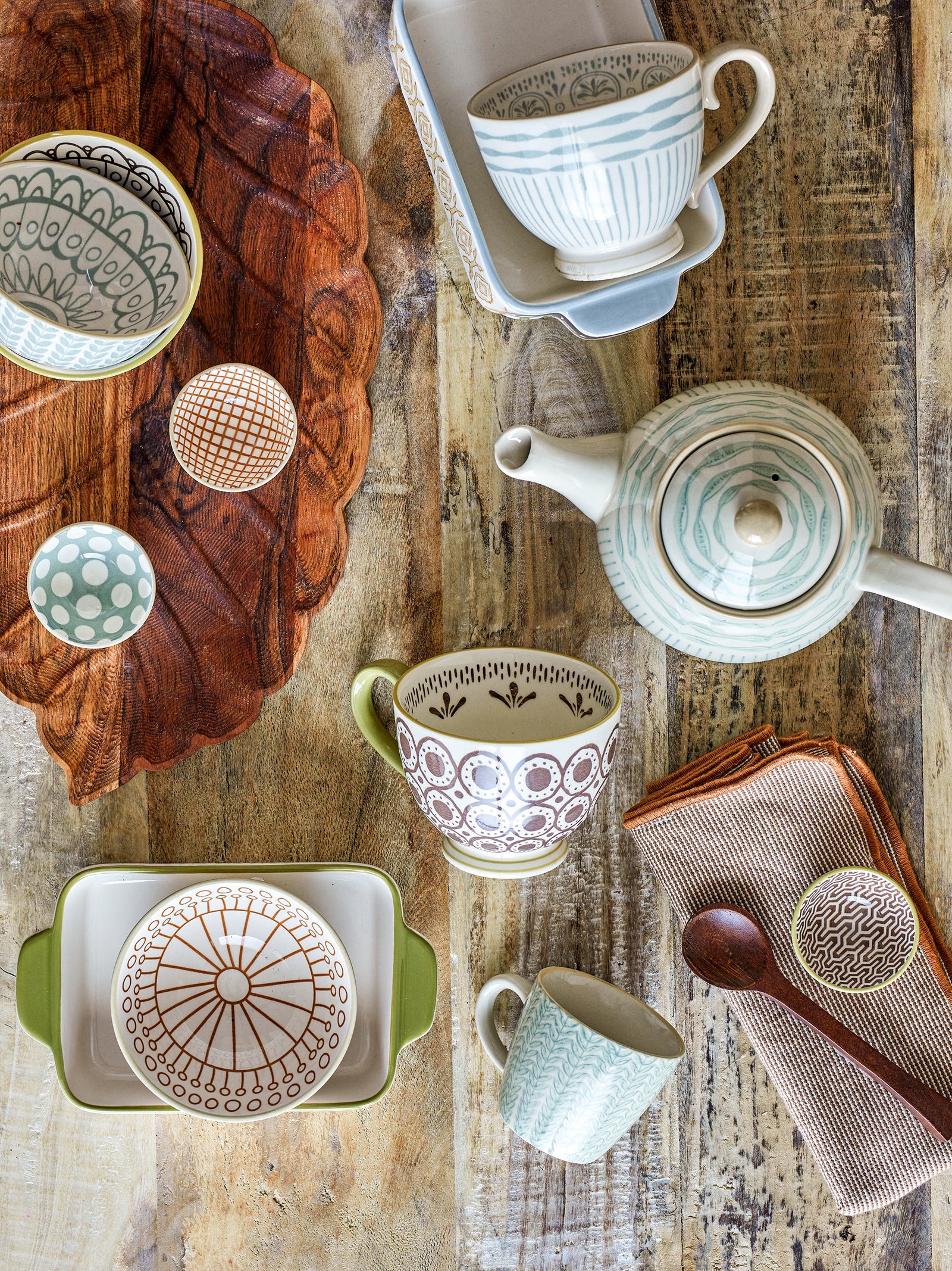 Bol Ceramic Verde Bloomingville - Imagine 4