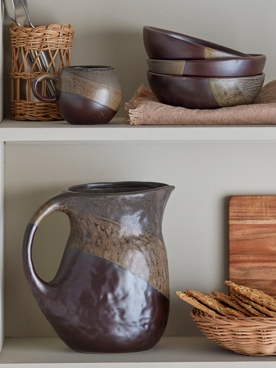 Cana Ceramică Maro Cu Glazură Reactivă Bloomingville - Imagine 5